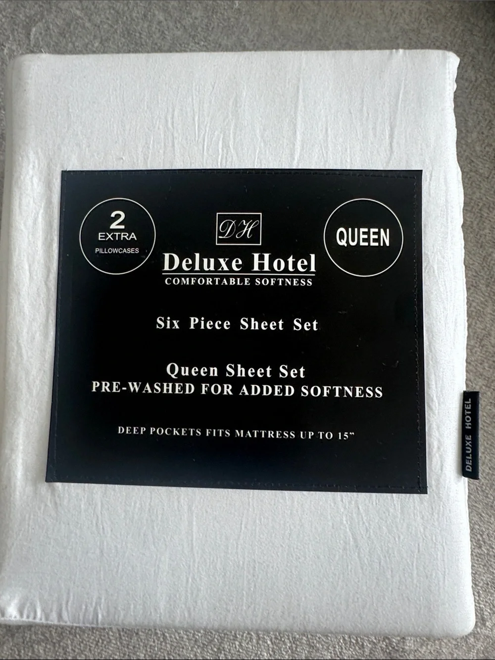Queen Six-Piece Sheet Set in White
